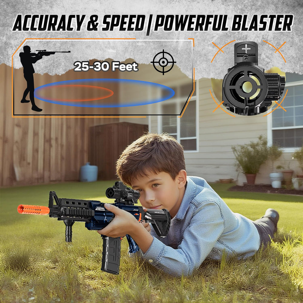 Abifny EVA soft bullets highlighting lightweight darts for kids.