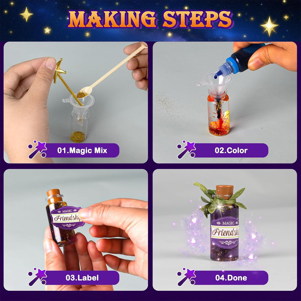 Abifny Fairy Magic Potions Kit energy crystals enhance color in potions.