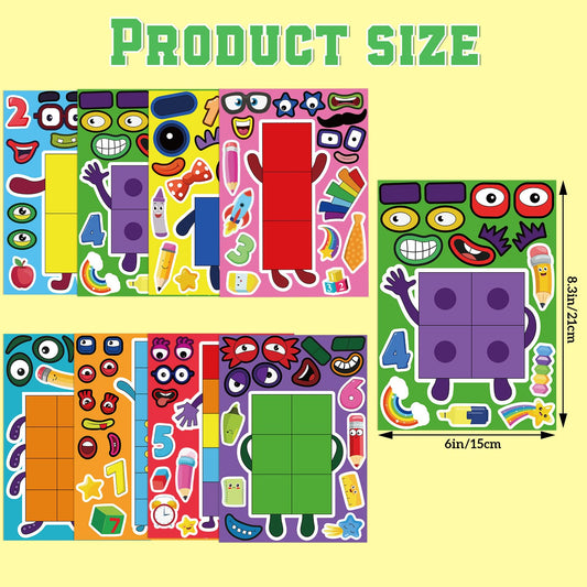 Abilat 32 pcs number stickers are easy to peel and ideal for DIY crafts.