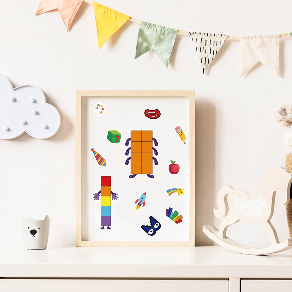 Abilat color sticker kit with eight hues adds visual appeal to number games.