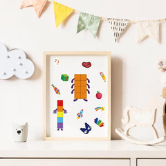 Abilat color sticker kit with eight hues adds visual appeal to number games.