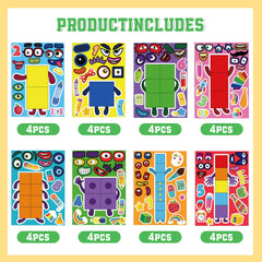 Abilat colorful number stickers for kids enhance visual matching with bright, varied colors.