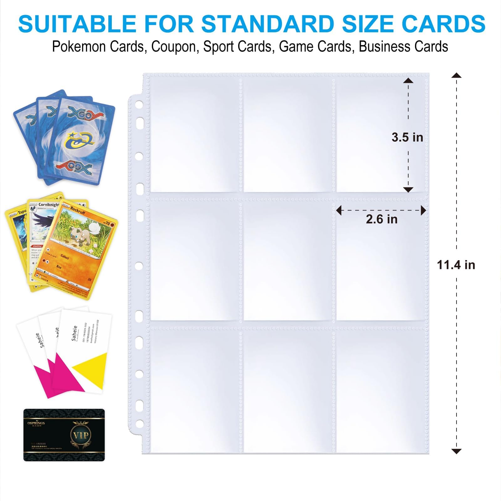 ABLY top-loading sleeves simplify card insertion and reduce slips.