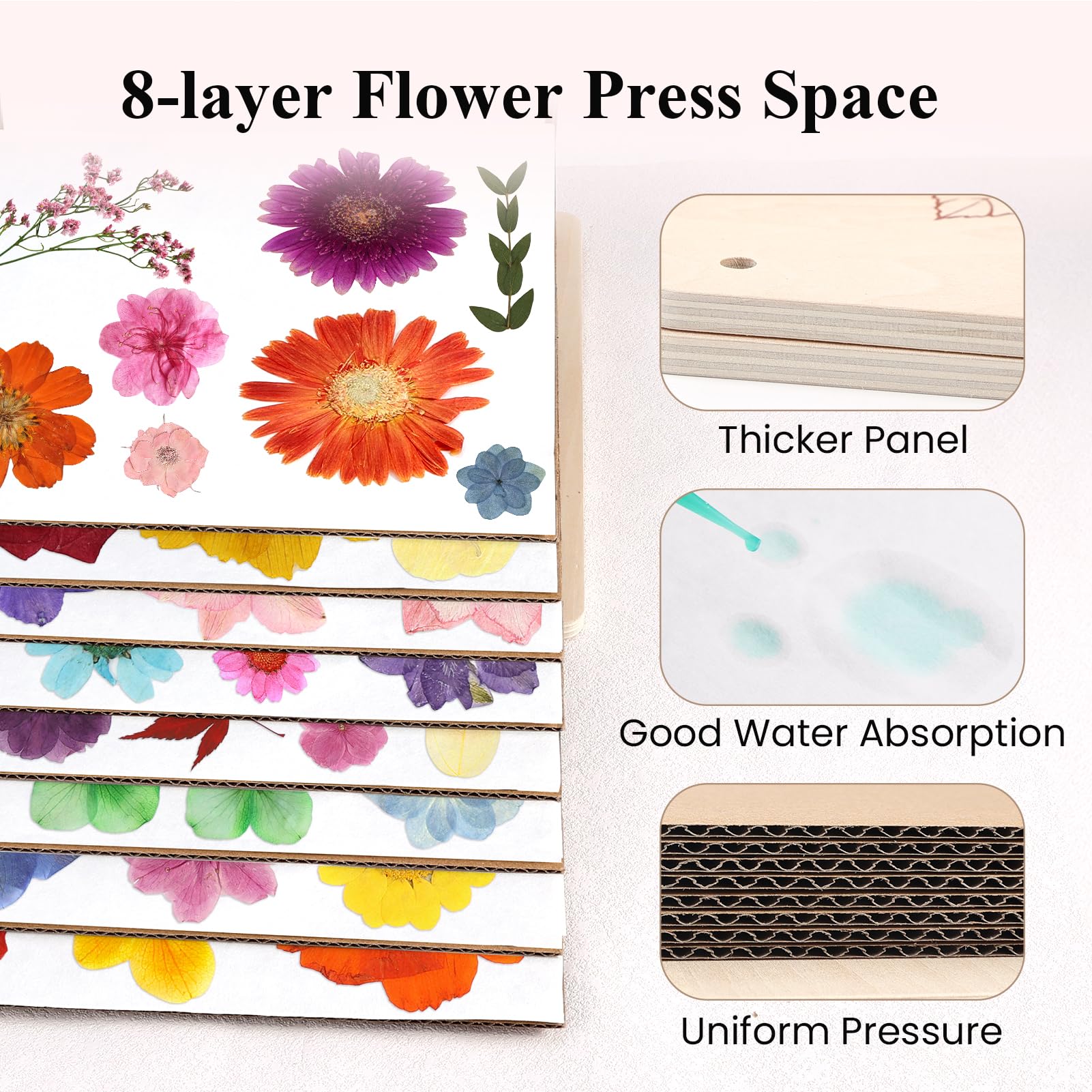 Aboofx included tweezers, knife, and scissors ease precise flower handling.