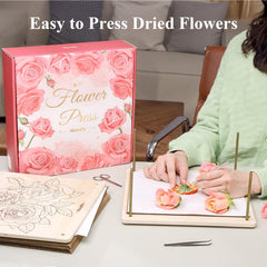 Aboofx wooden flower press 11.2 by 11.2 inches enables efficient batch pressing.