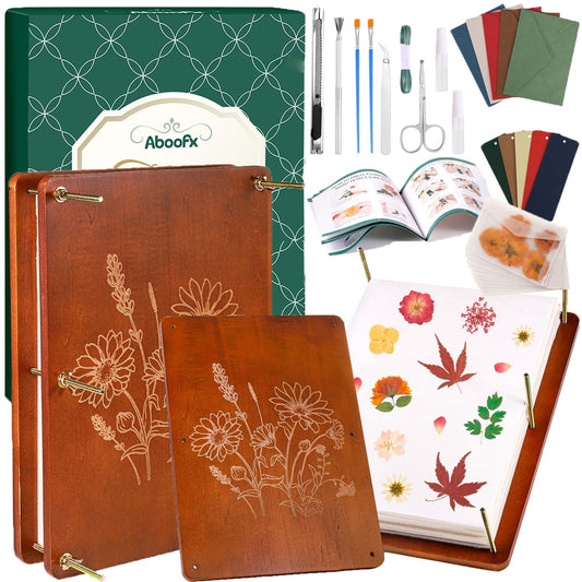 Aboofx Flower Press Kit with 6-layer layout for large blooms and art projects