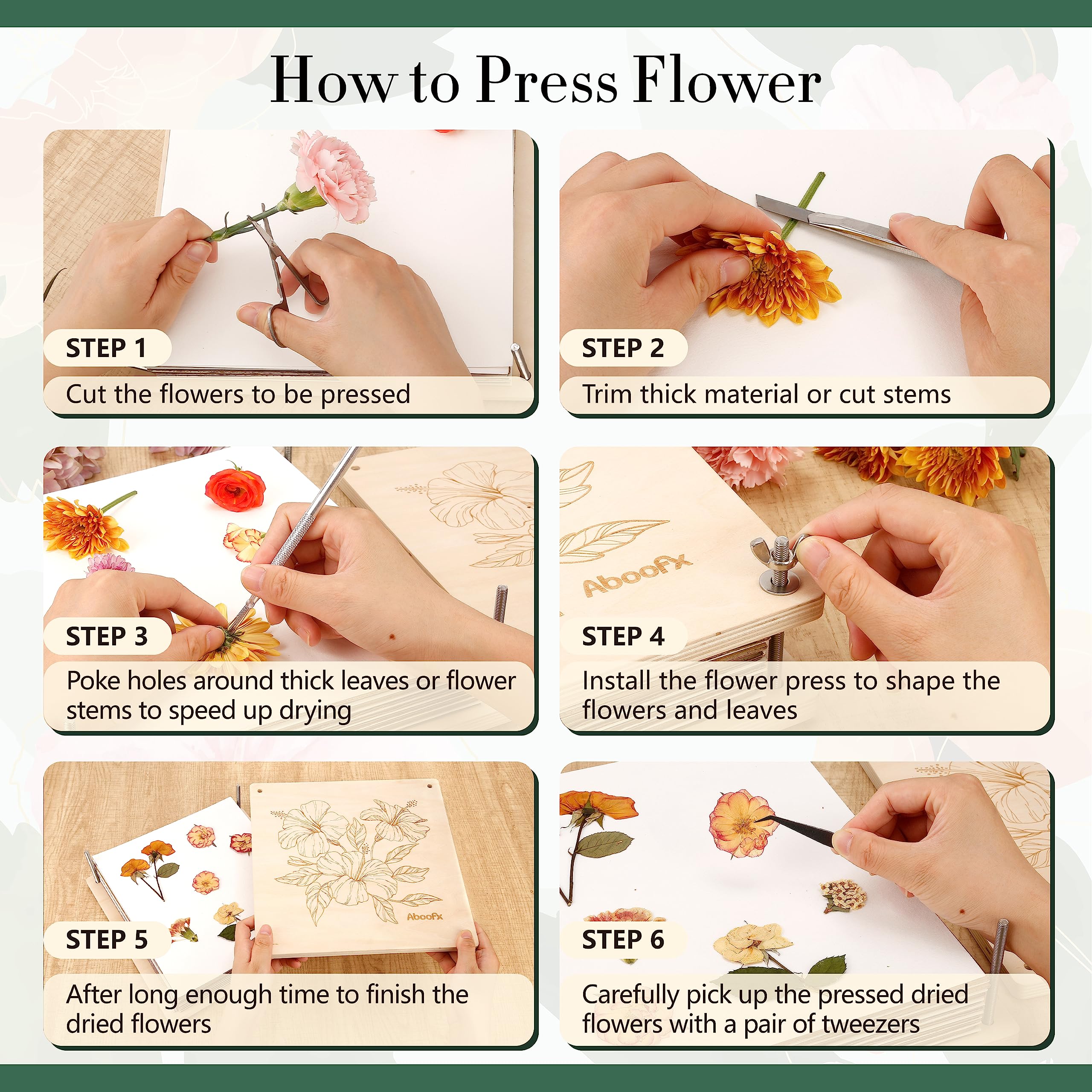 Aboofx Flower Press Kit gift packaging ideal for gifting