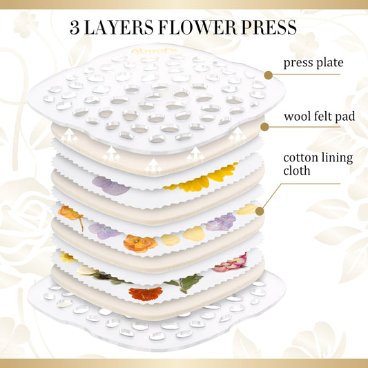 Aboofx microwave flower press kit top view, even heat venting supports even drying.