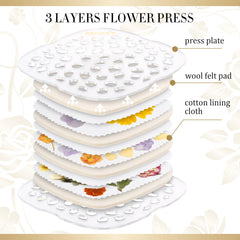 Aboofx microwave flower press kit top view, even heat venting supports even drying.