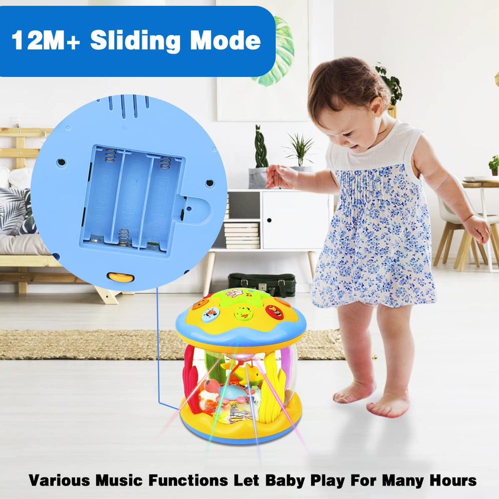Aboosam crawling play mode encourages movement and tracking during floor play.