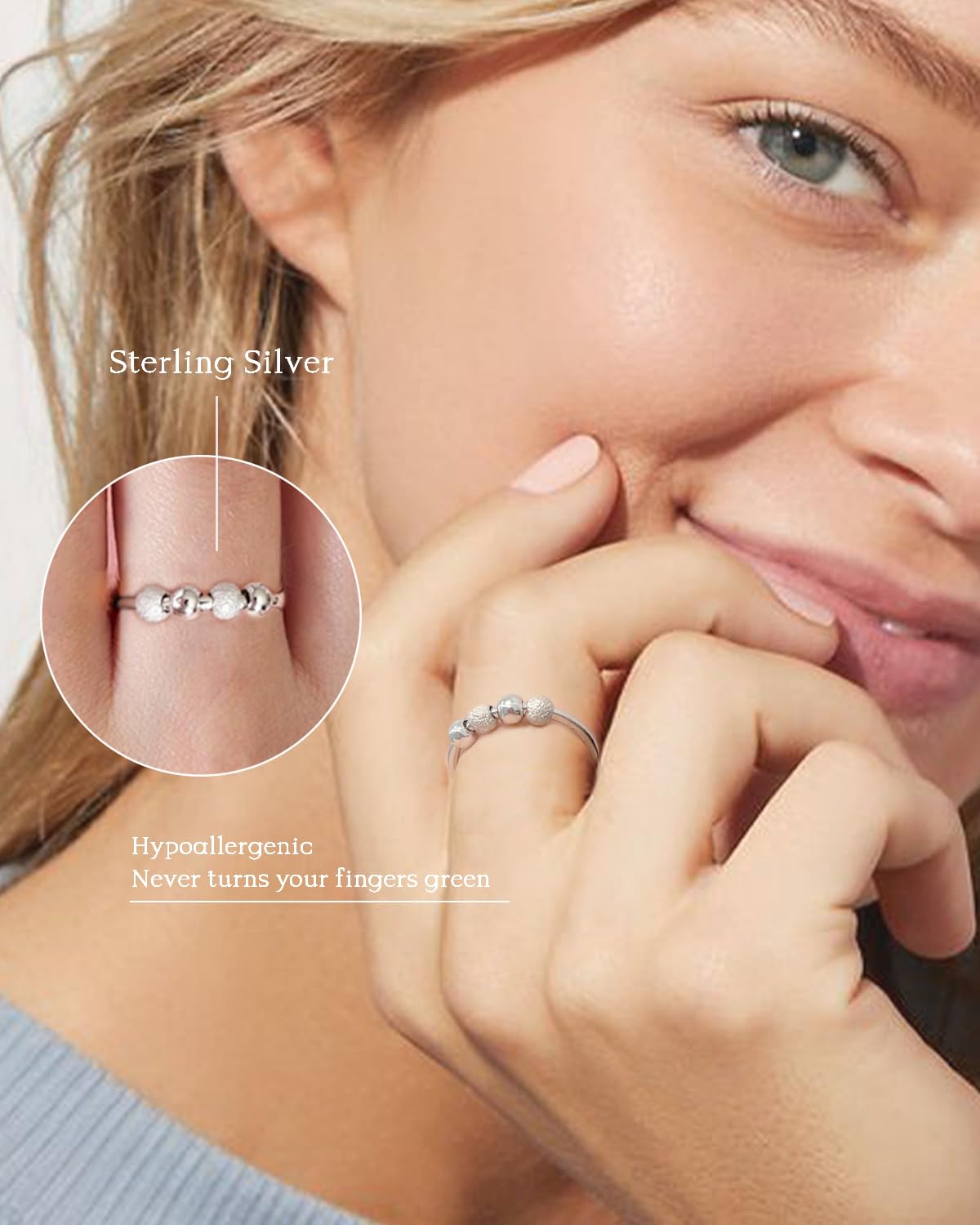 ABPBA hand-polished sterling silver finish gleaming