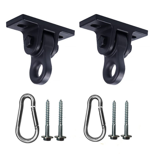 ABUSA heavy-duty black swing hanger assembly for secure outdoor installations