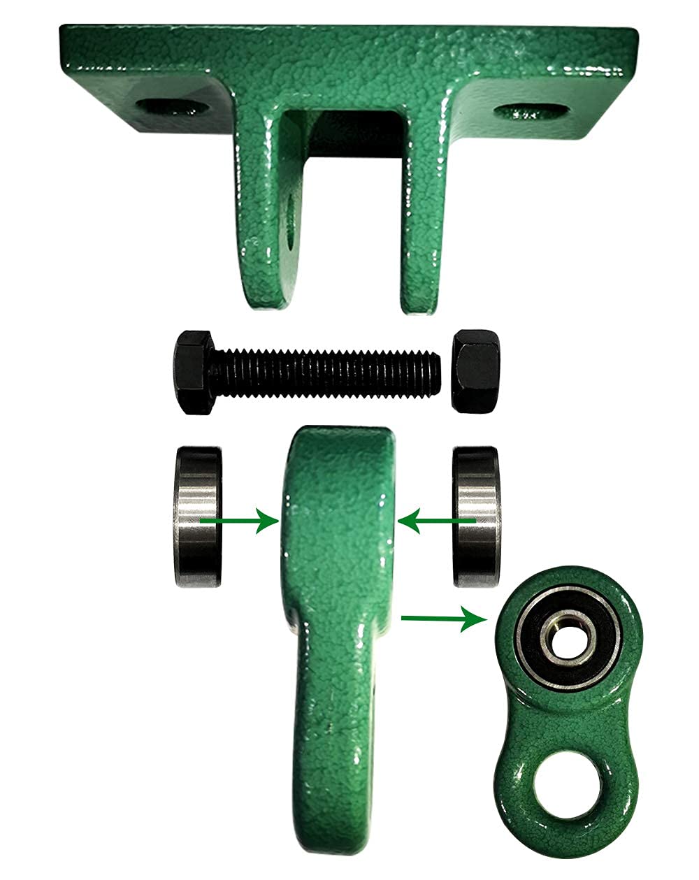 ABUSA heavy-duty green swing hanger quality materials ensure durable outdoor use.