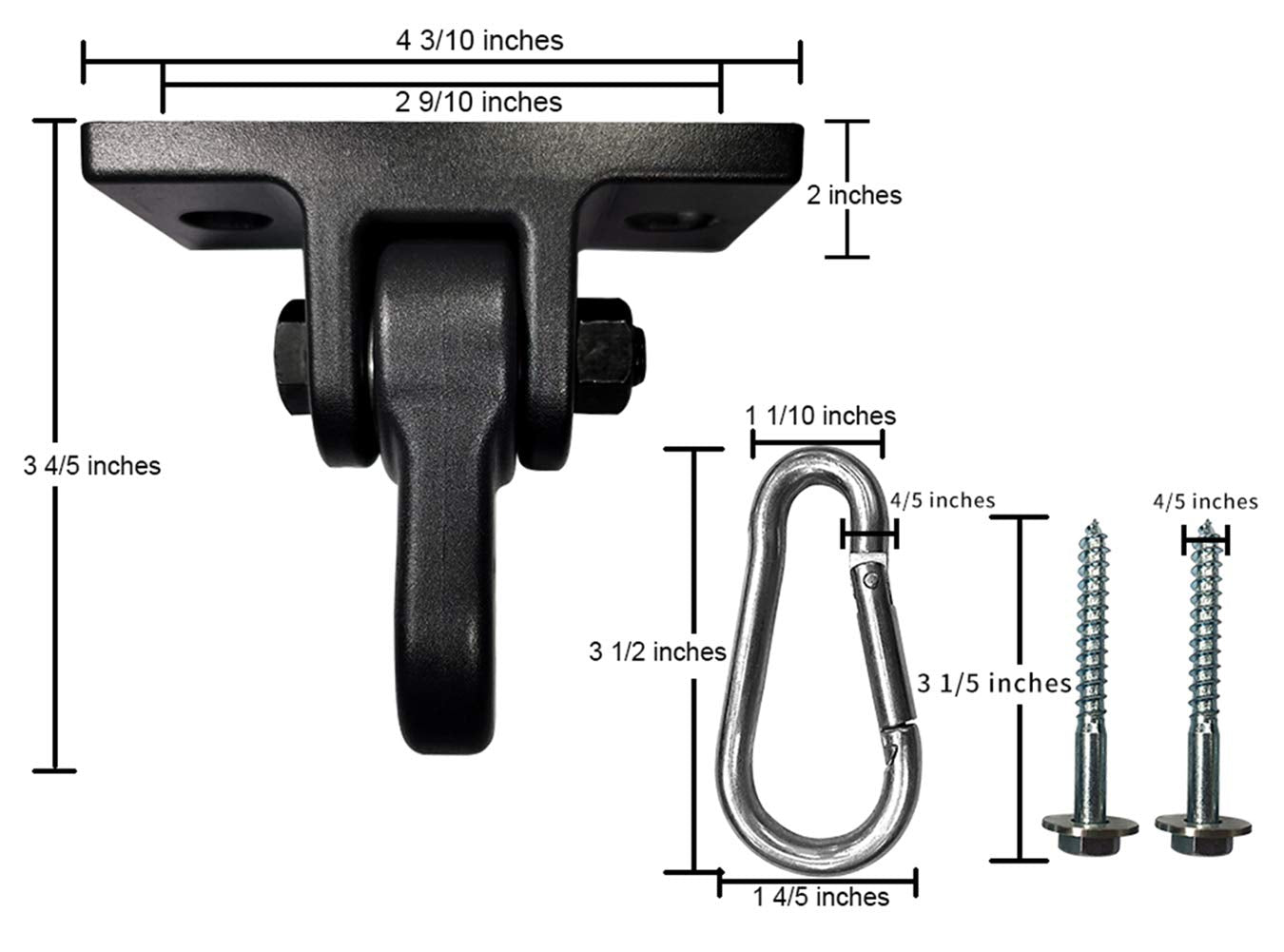 ABUSA included screws and bolts for straightforward installation