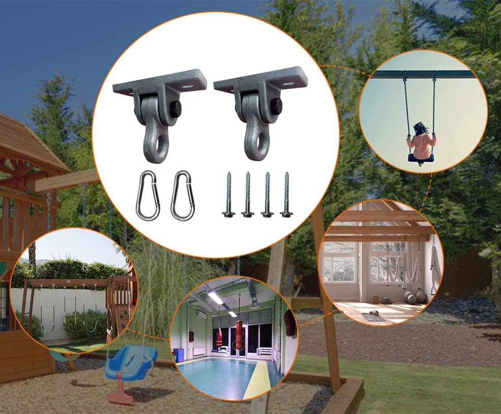 ABUSA swing hanger mounted on wooden beam for outdoor use