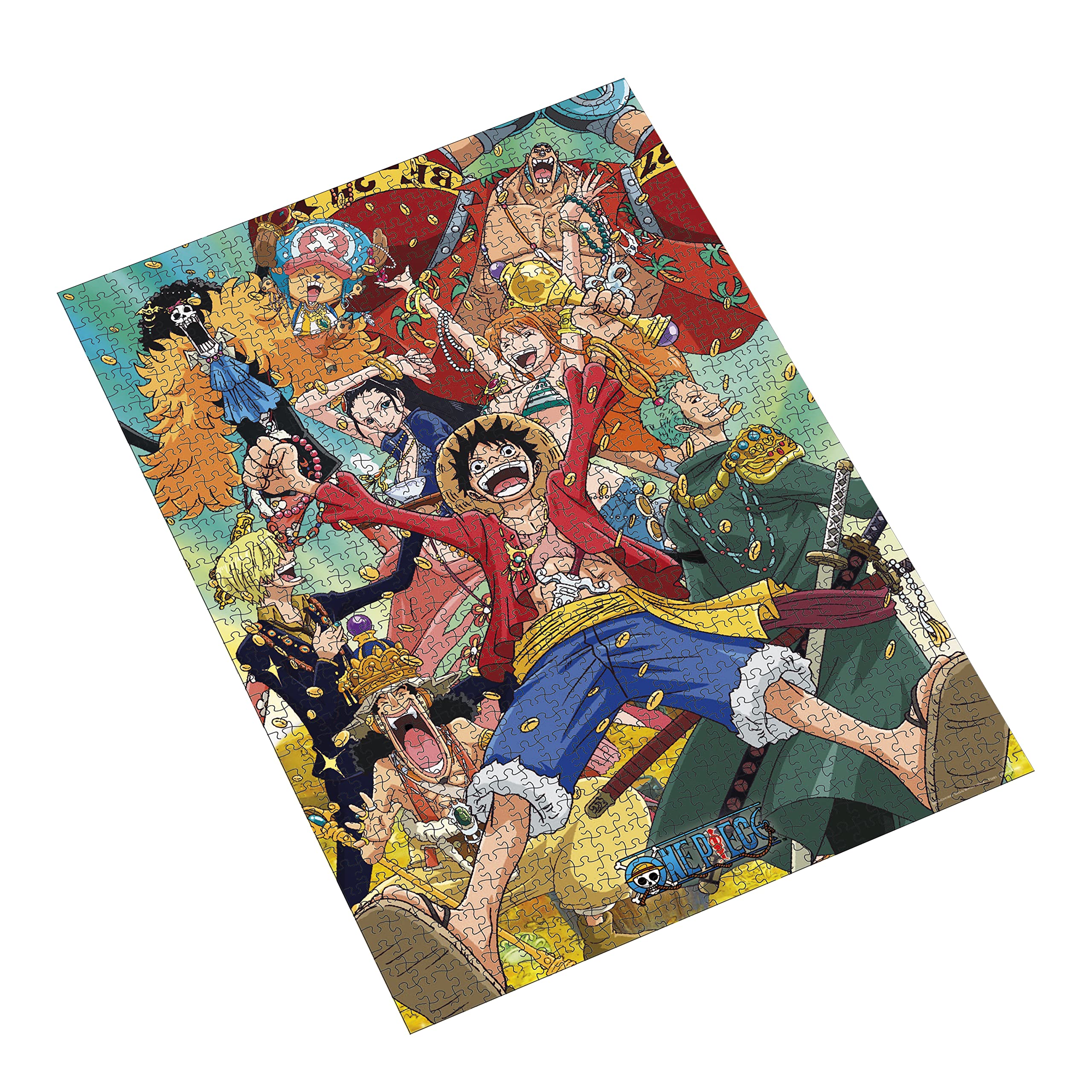 ABYstyle One Piece Straw Hat Crew puzzle featuring Luffy for family game night