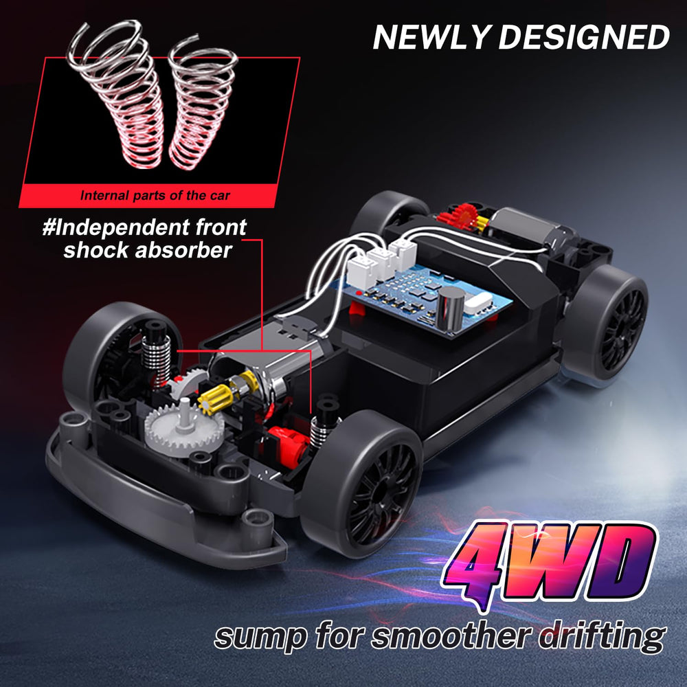 ACAMMZAR RC Drift Car 4WD chassis for stable drifting on various surfaces.