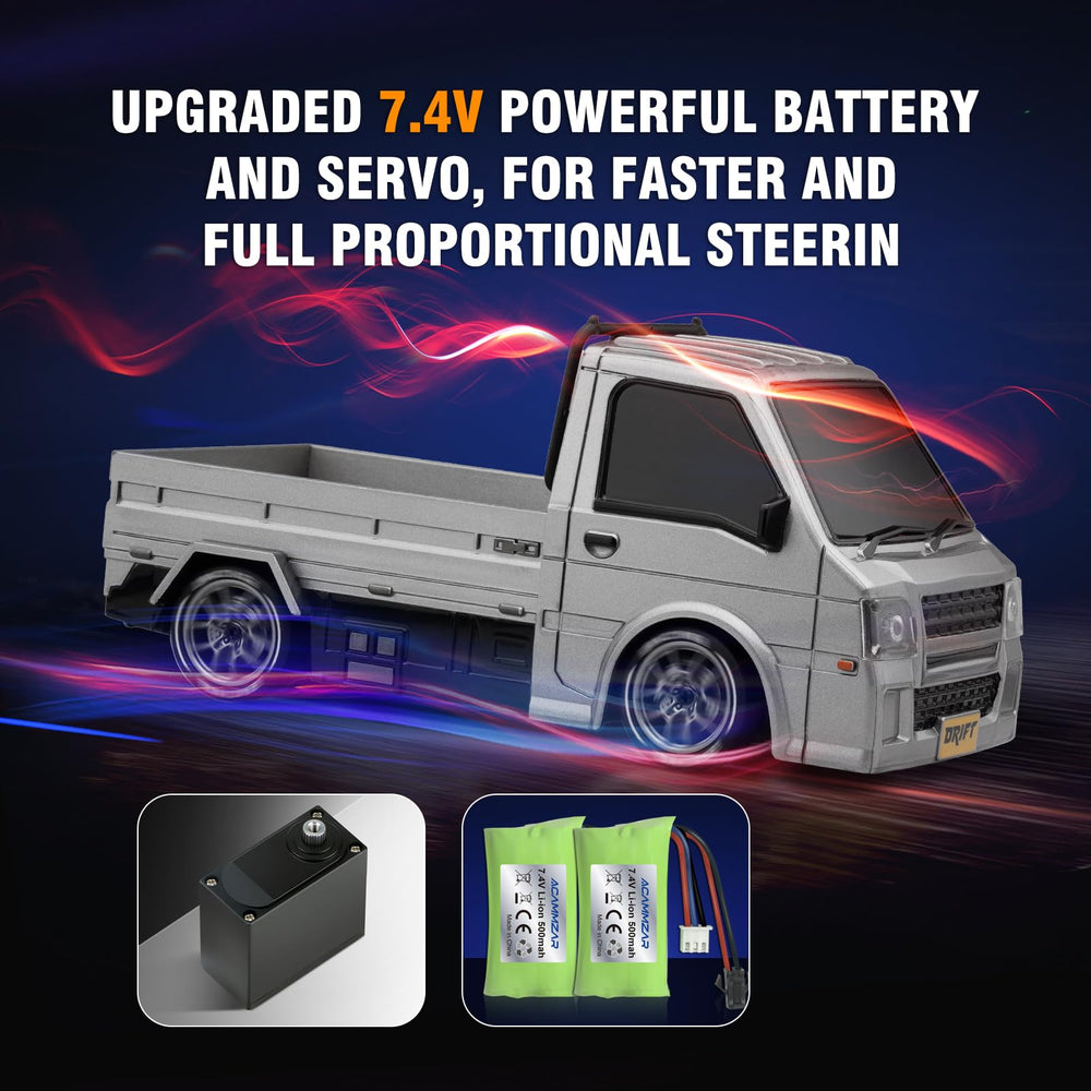 ACAMMZAR RC drift car 4WD delivers stable drifting on varied surfaces.
