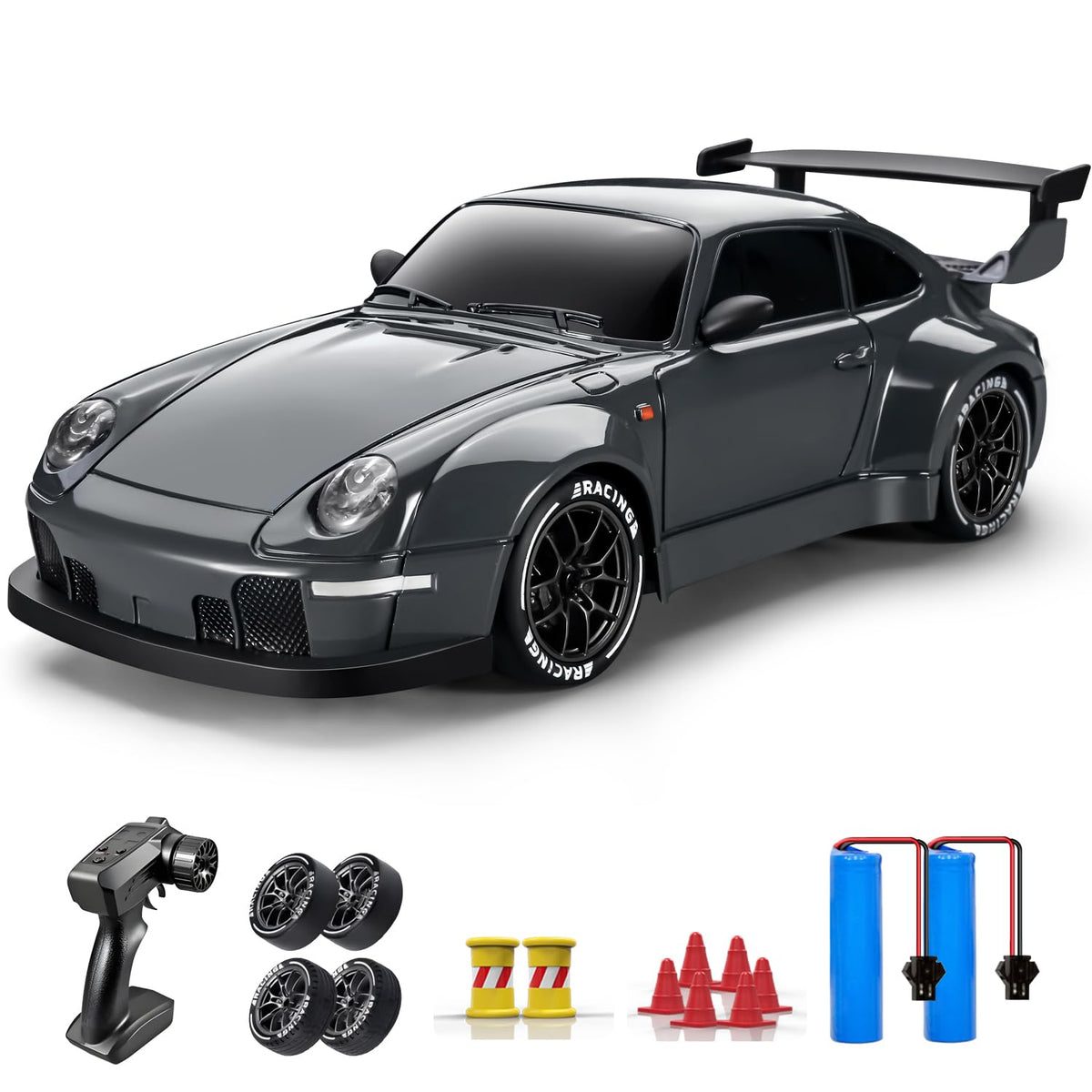 ACAMMZAR RC Drift Car front view shows compact indoor racing potential.
