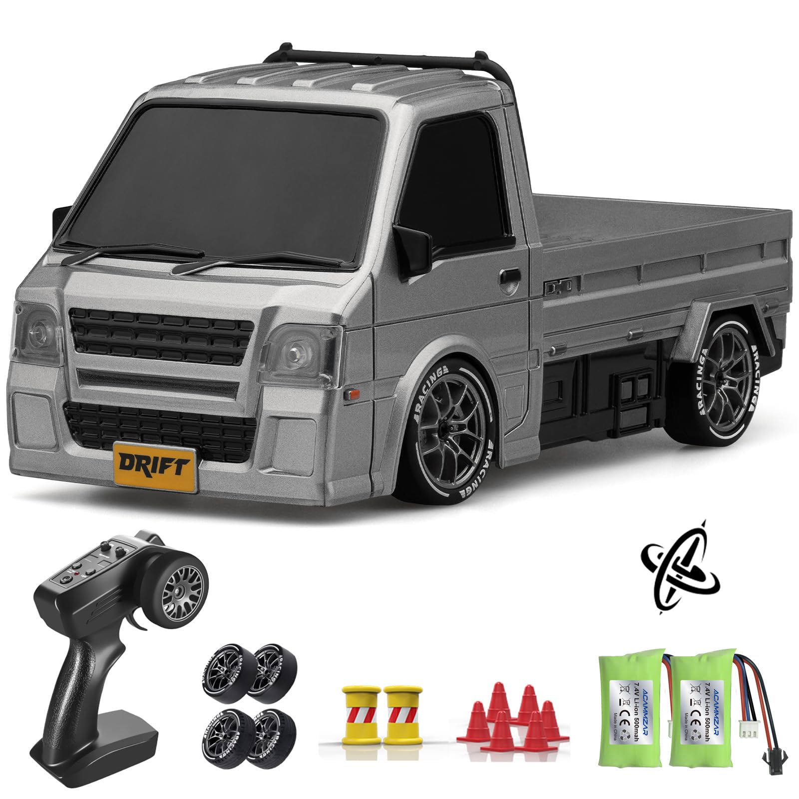 ACAMMZAR RC drift car with gyro system improves drift control and stability.