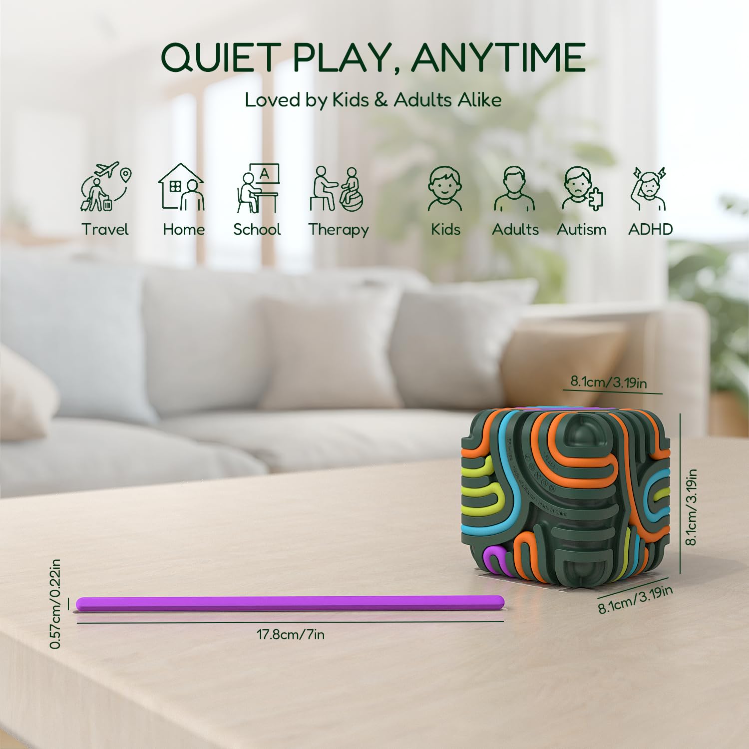 Accevo 3D sensory activity board is travel-friendly and screen-free