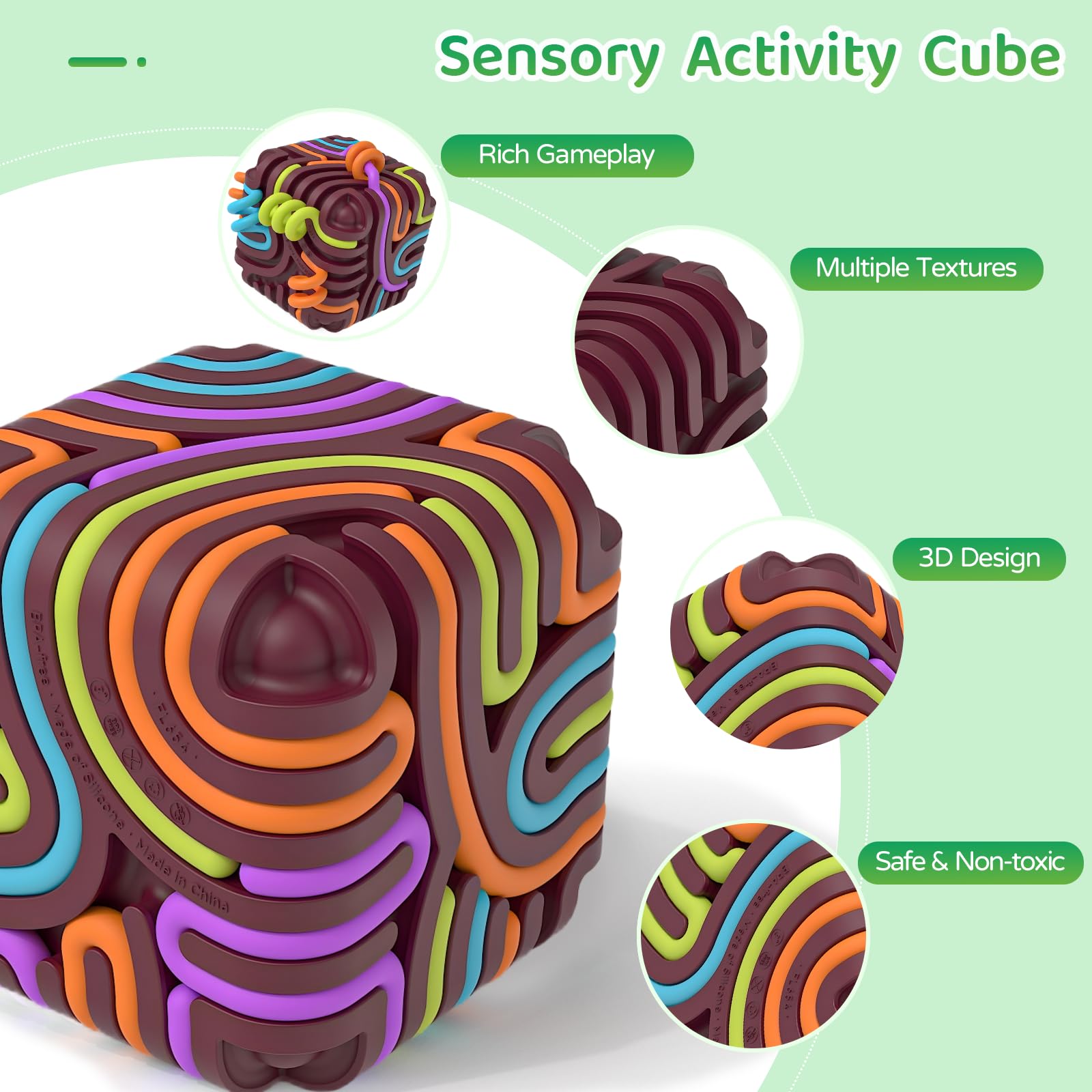 Accevo cube offers colorful stimulation to ease stress and boost concentration