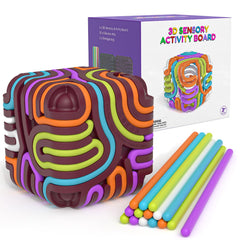 Accevo sensory cube with 3D design for tactile play and motor skill development