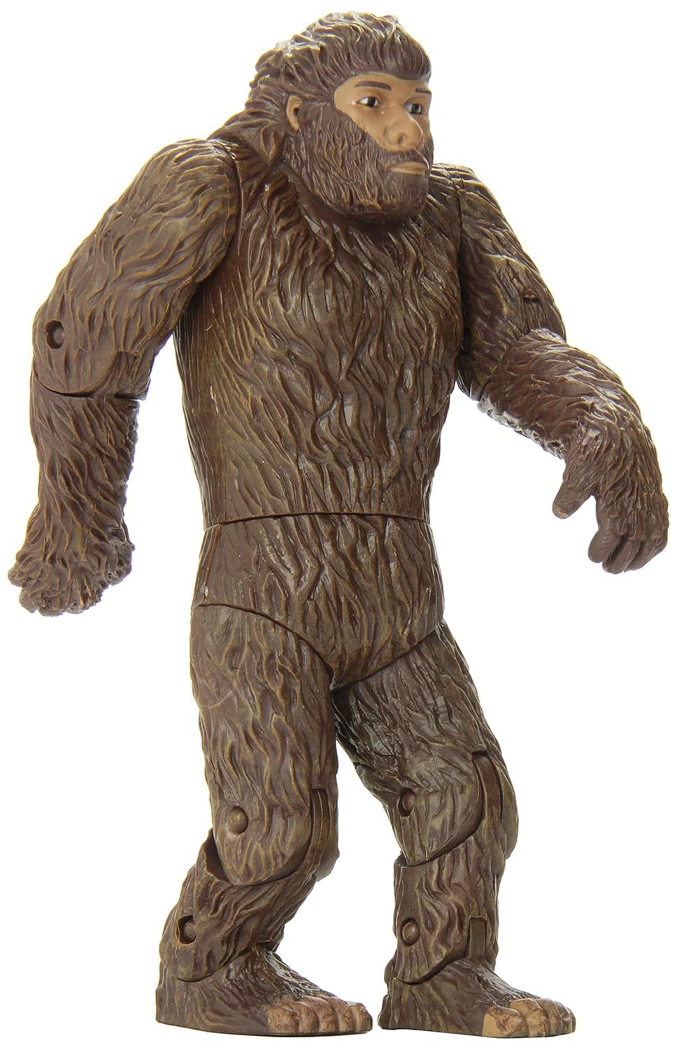 Accoutrements Archie Mcphee Bigfoot figure brown front view for display and poseability.