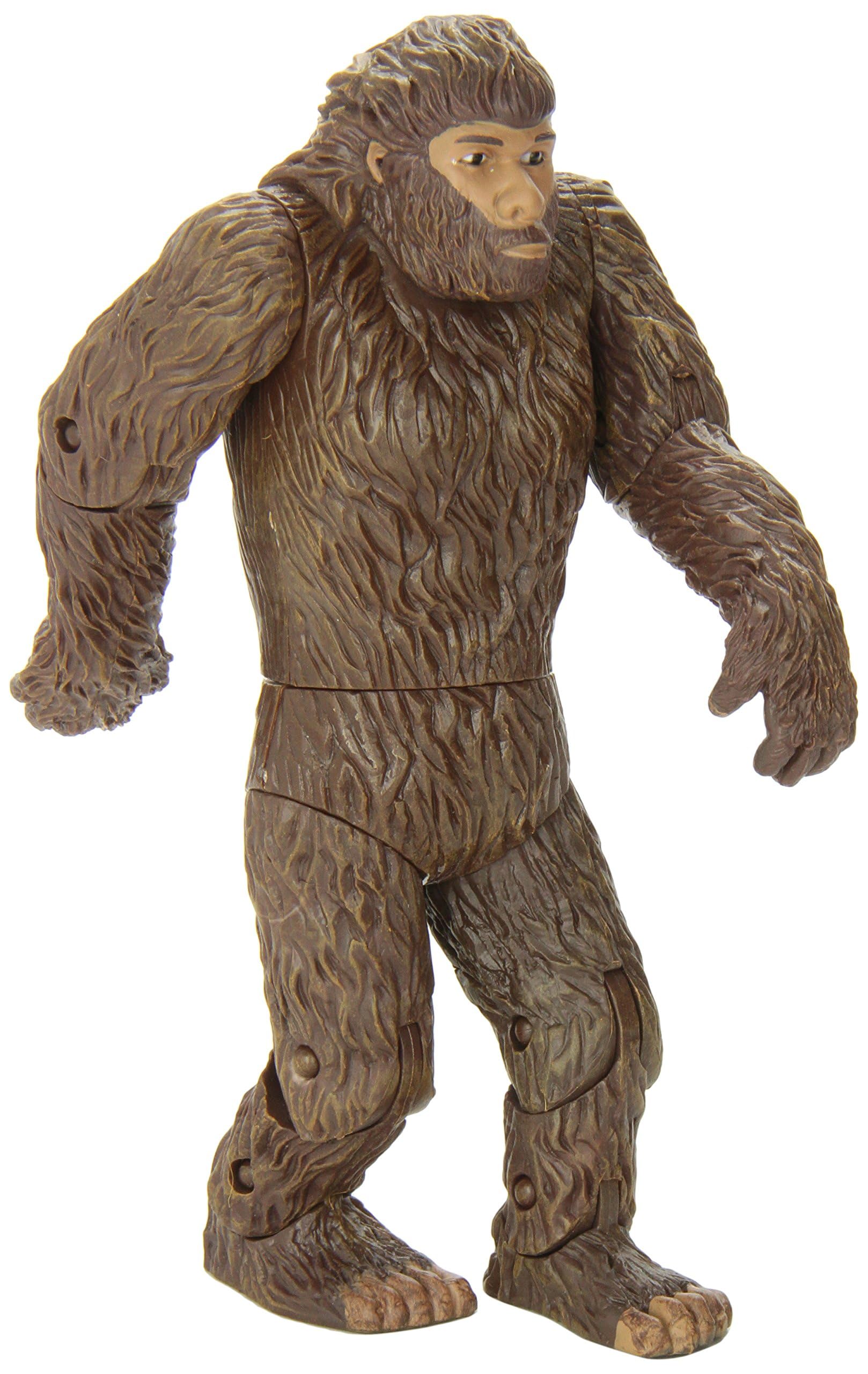 Archie Mcphee Bigfoot figure brown hard vinyl texture for durable display.