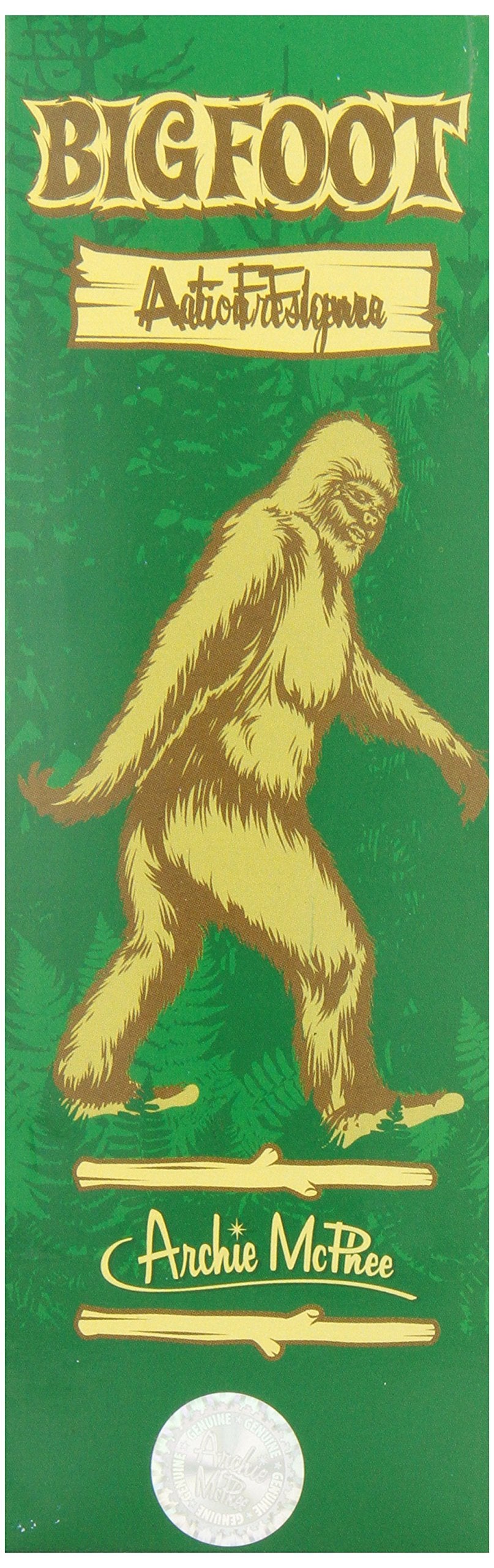 Archie Mcphee Bigfoot figure brown window box display ready.
