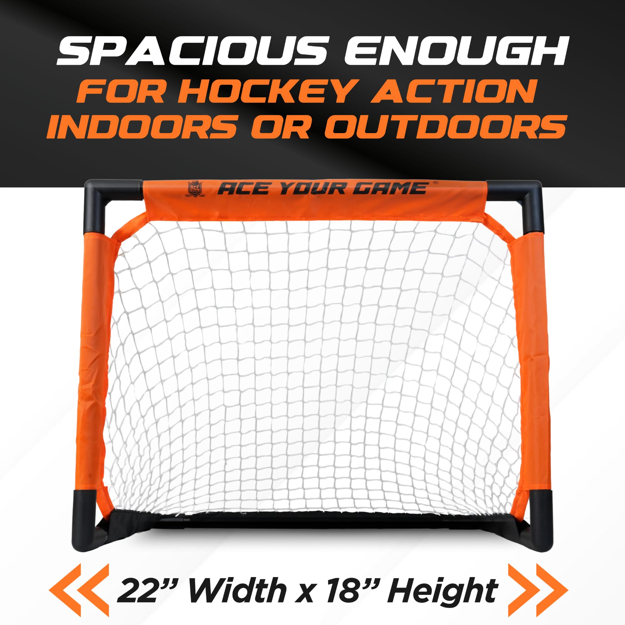 ACE HOCKEY Shinny Set foam balls for quiet, indoor use.