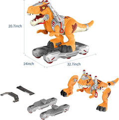 Ace Toys Land removable floorboard on green dinosaur ride-on