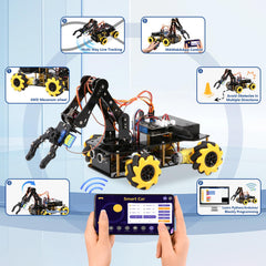 ACEBOTT arm gripper 260° opening enables secure object pickup.