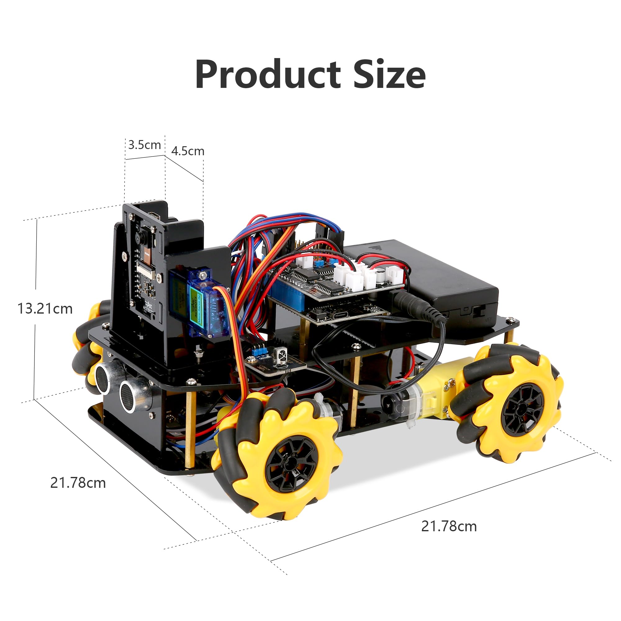 ACEBOTT omnidirectional wheels enable 360-degree movement