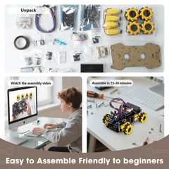 ACEBOTT Robot Kit app control demonstrates easy smartphone-driven coding and play.