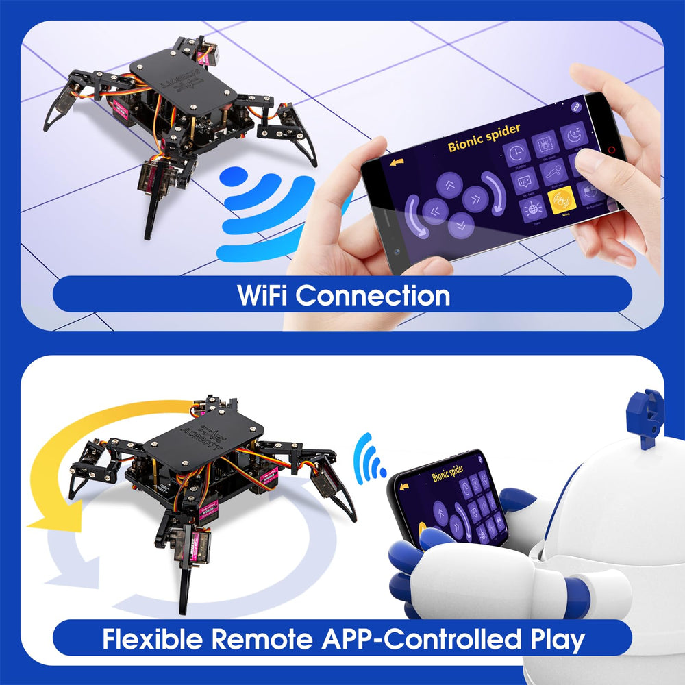 ACEBOTT spider preset actions enabling quick, creative routines