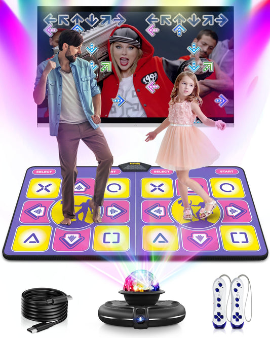 Acelufly dance mat front view promotes indoor family fitness