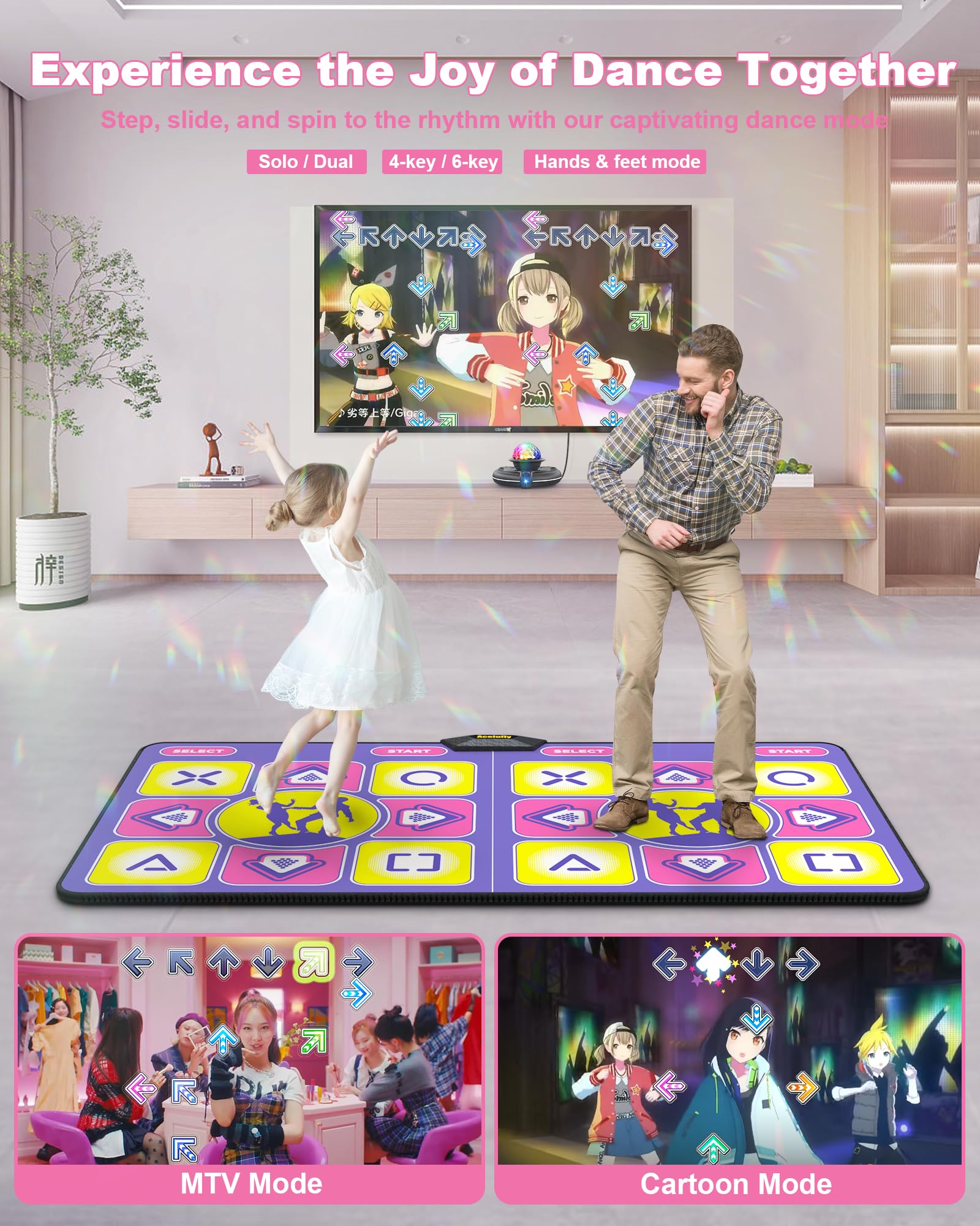 Acelufly non-slip surface ensures safe, stable dancing