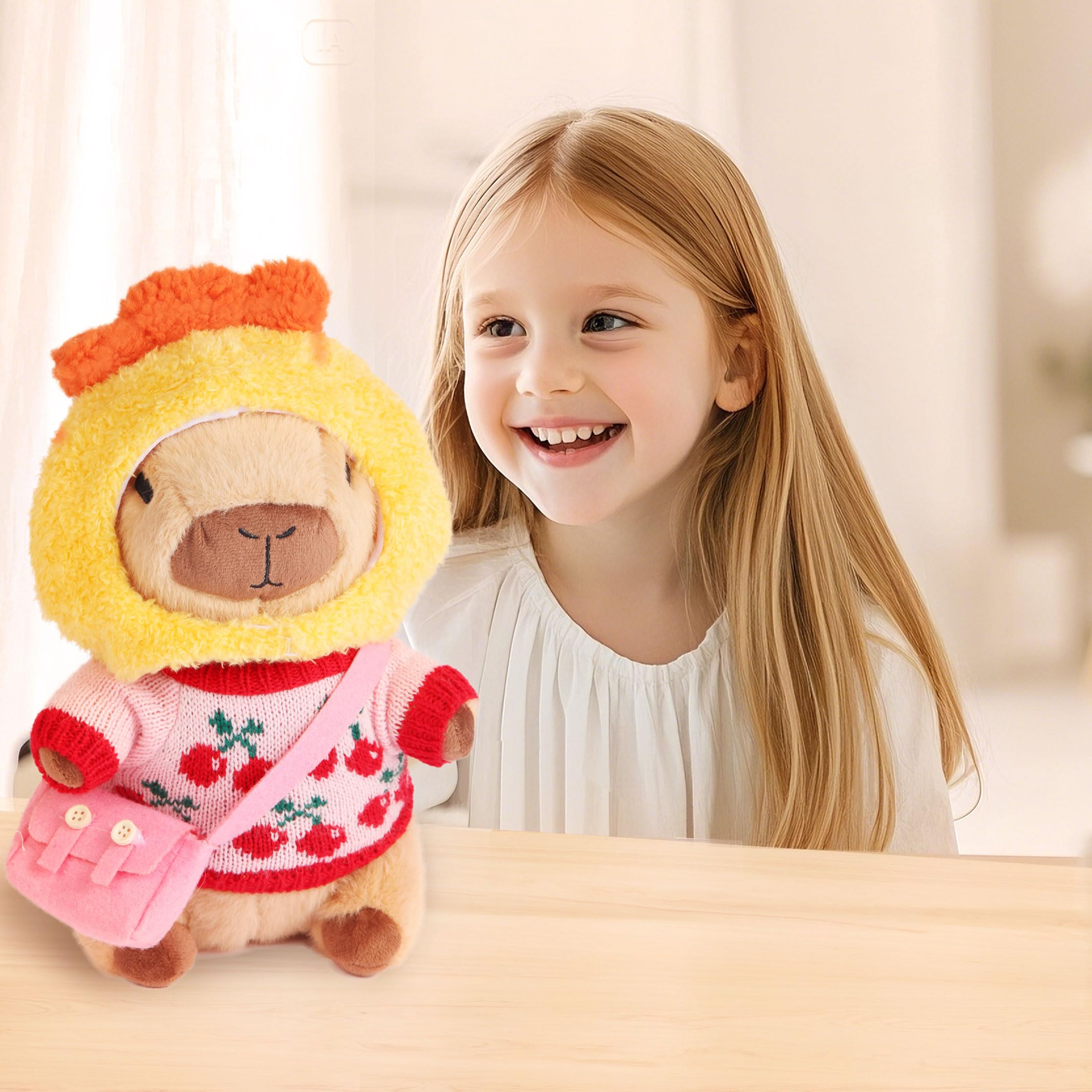 Acgtrick capybara plush accessories close-up showcasing outfits