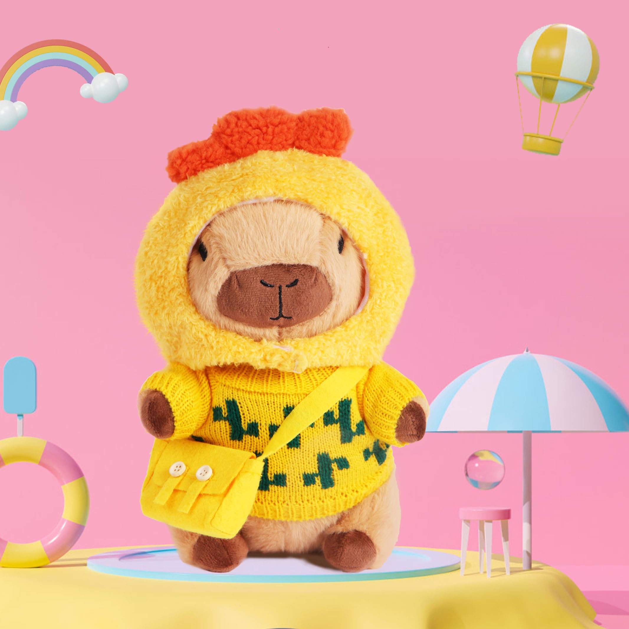 Acgtrick capybara plush dressed for dress-up play and creativity