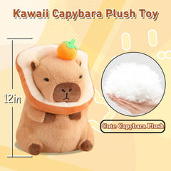 Acgtrick capybara plush orange bread detail highlights playful accessory.