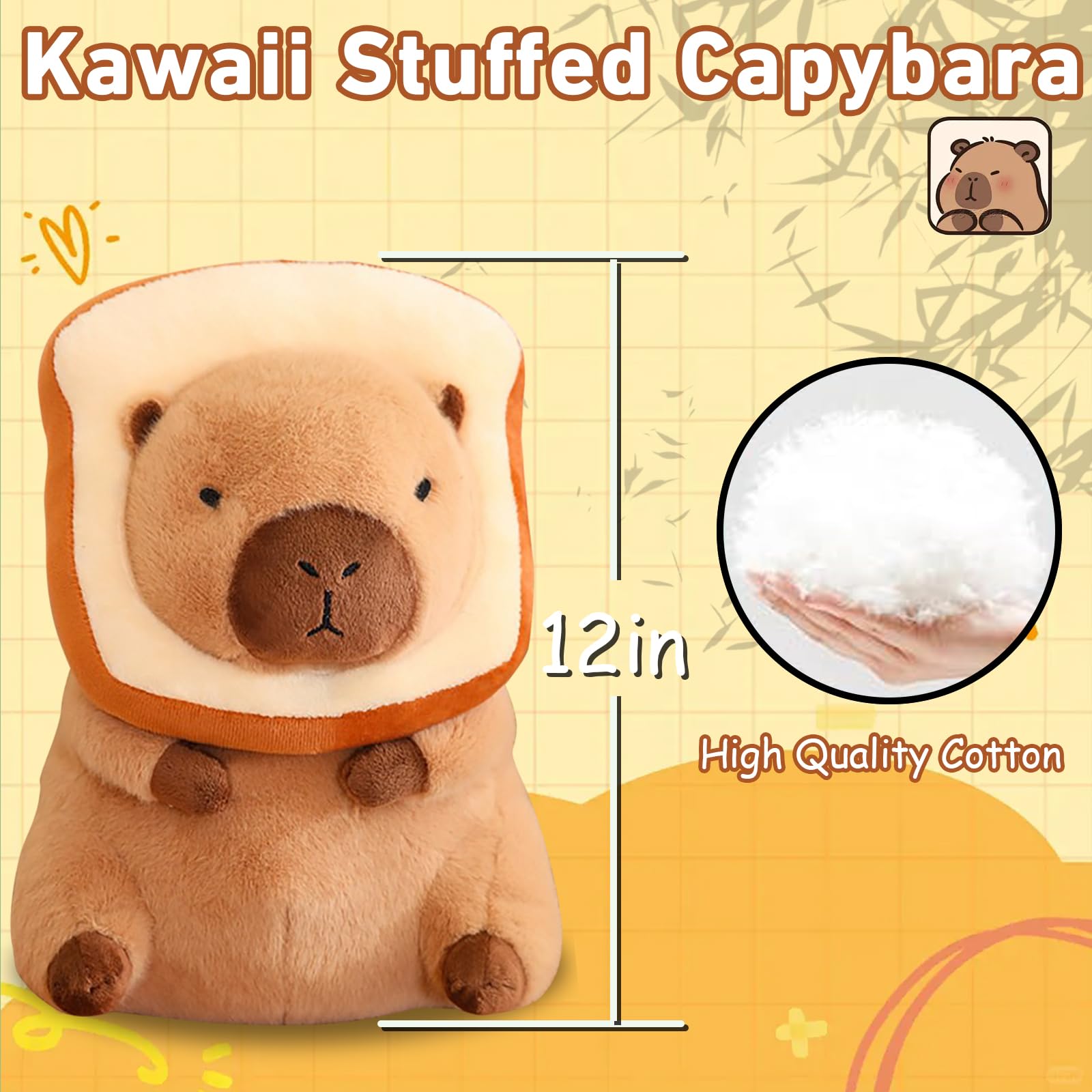 Acgtrick capybara plush pillow for comfy rests and decor.