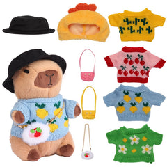 Acgtrick cute capybara plush with clothes on display for playtime