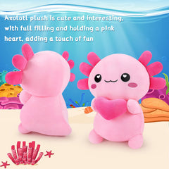 Achwishap axolotl plush vacuum-pack image showing packaging and recovery tips