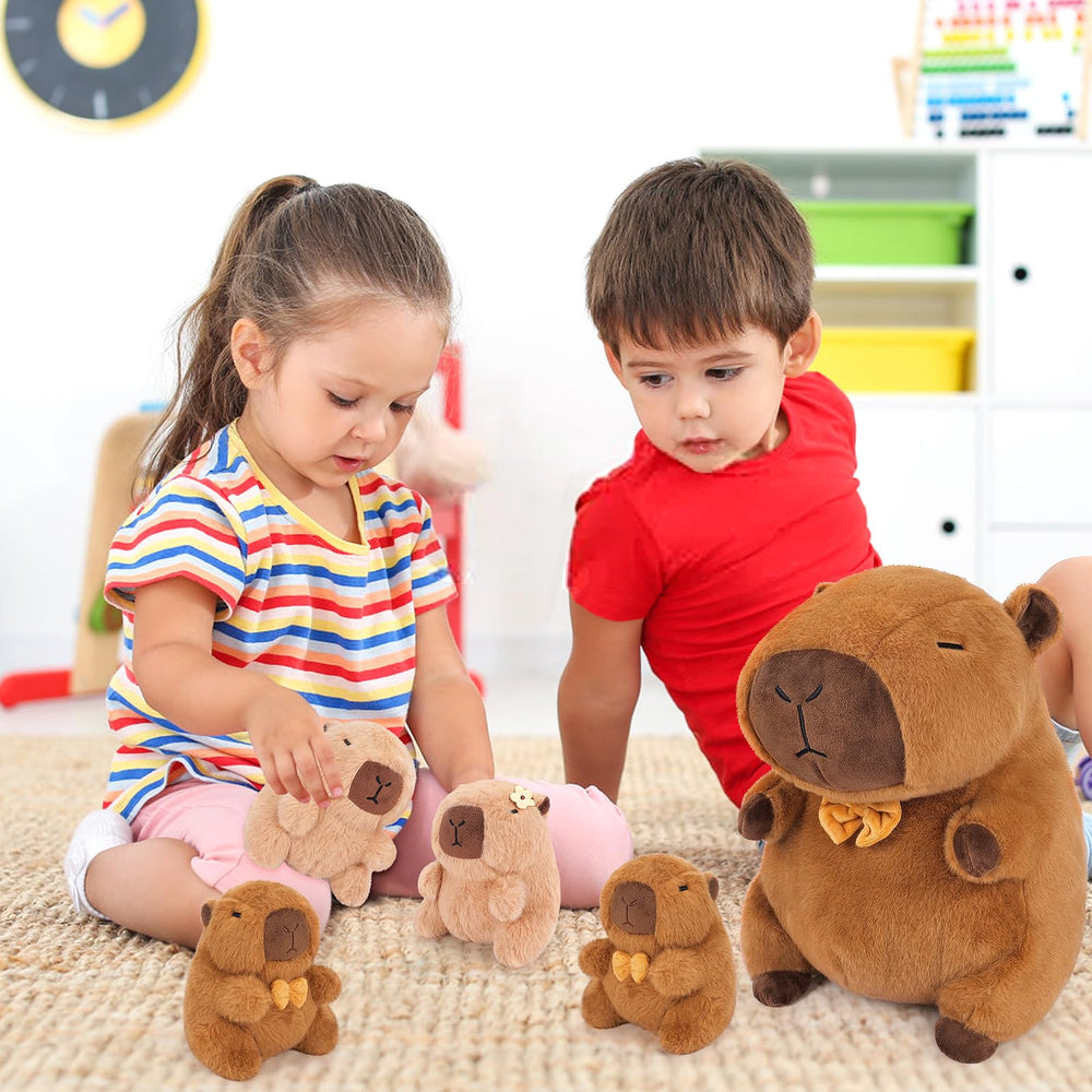 Achwishap Capybara Baby 6-inch 3 plush for playroom decor