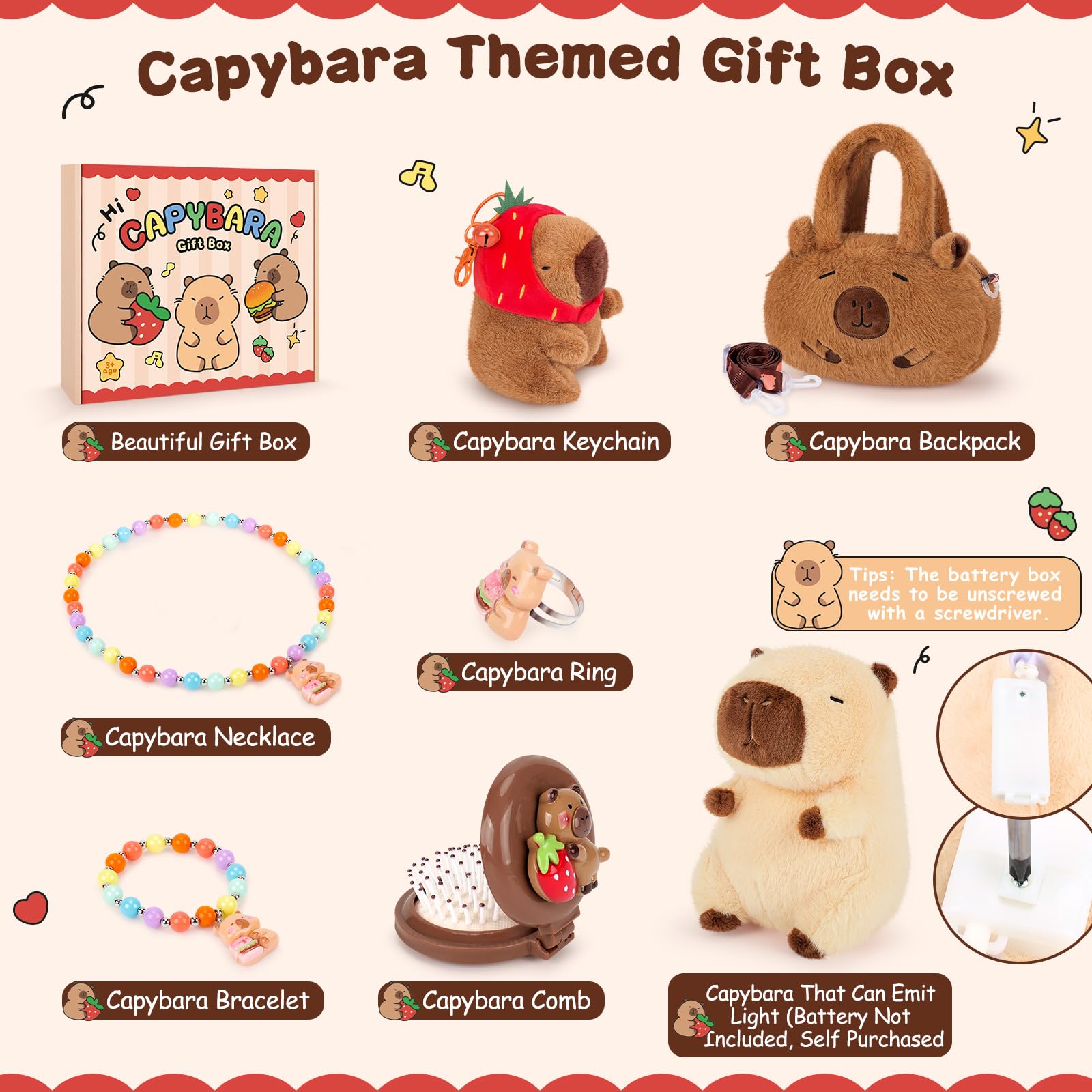Achwishap Capybara shoulder bag pairs with outfits and holds small treasures