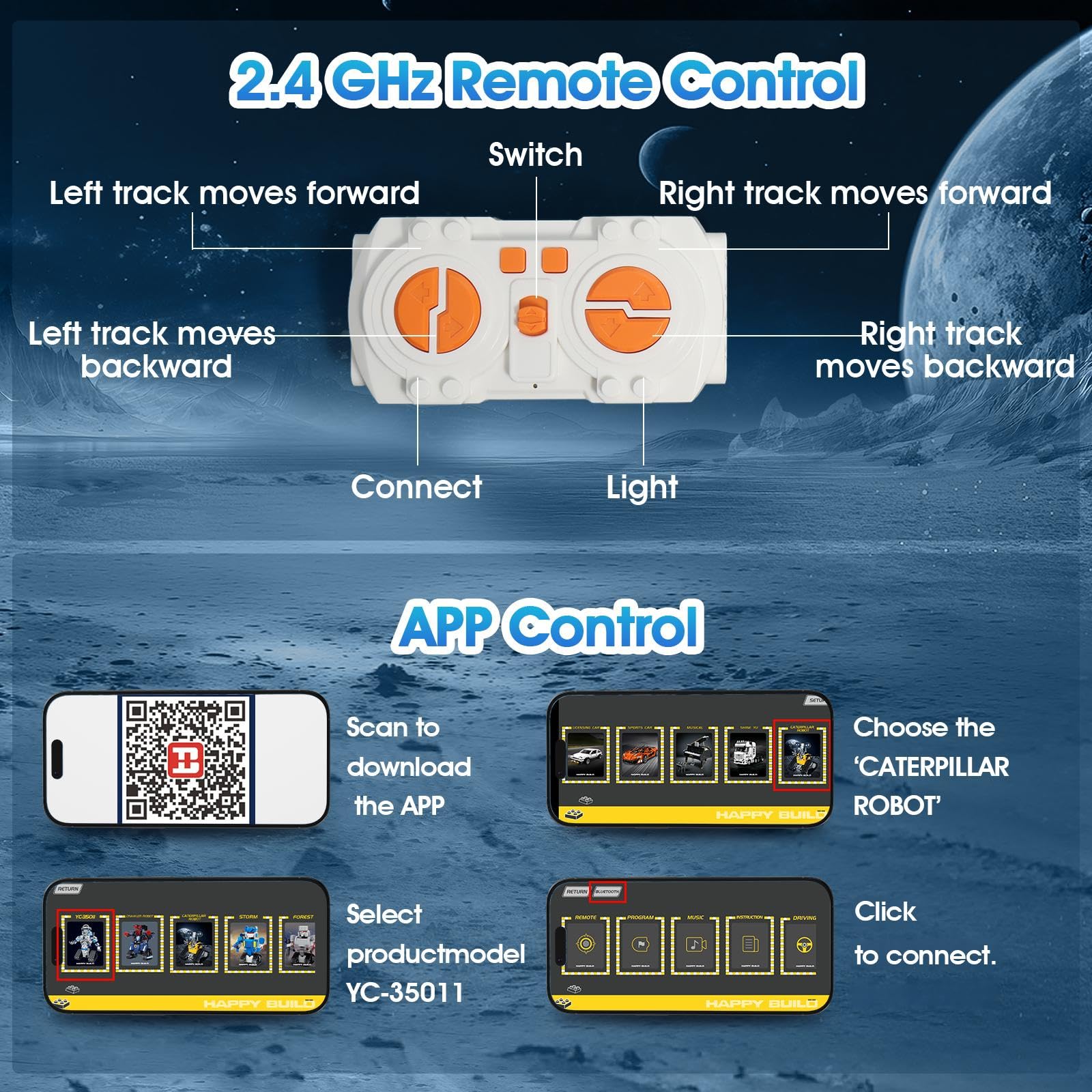 ACIKETO 6-in-1 App Interface image highlights coding modes and path programming.