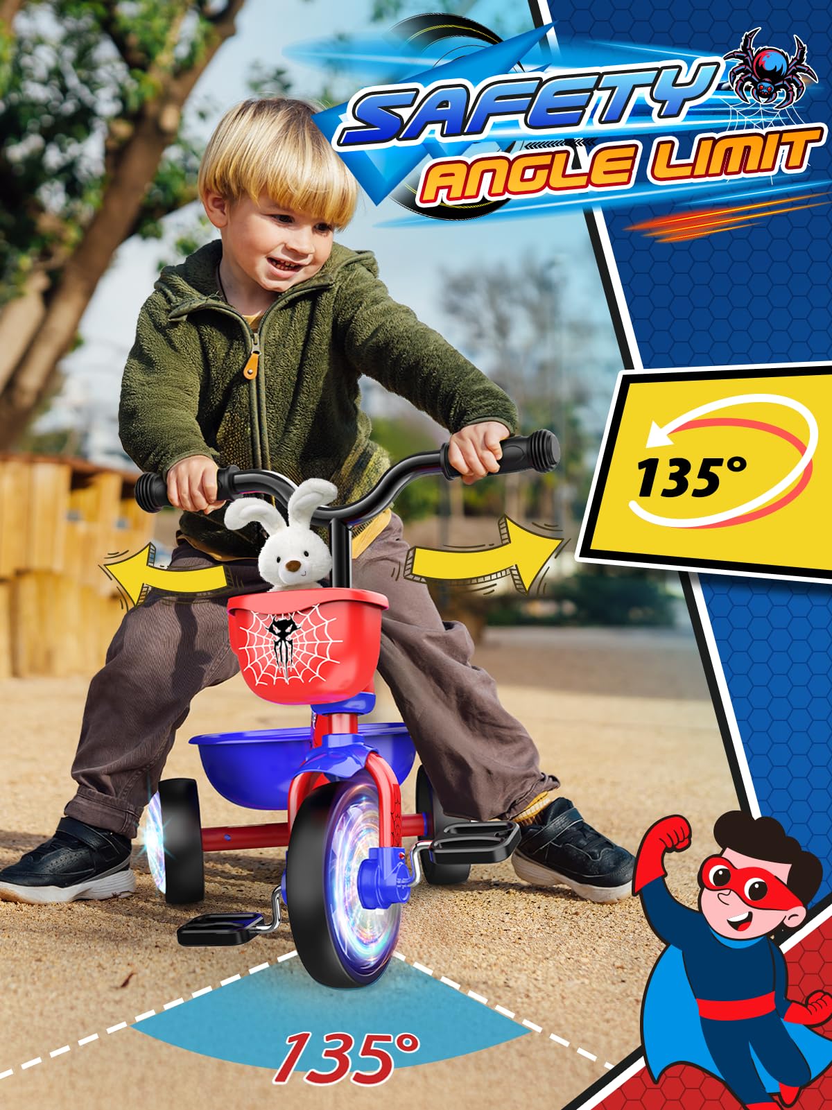 Ackarido enclosed wheels reduce pinching and provide smoother rolling.