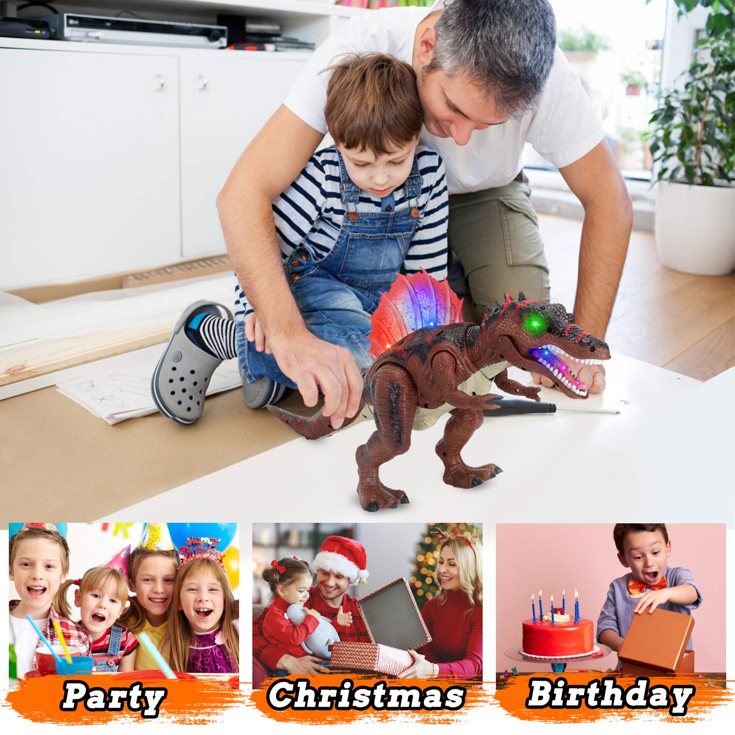 Acksonse 20-inch giant dino commands the room.
