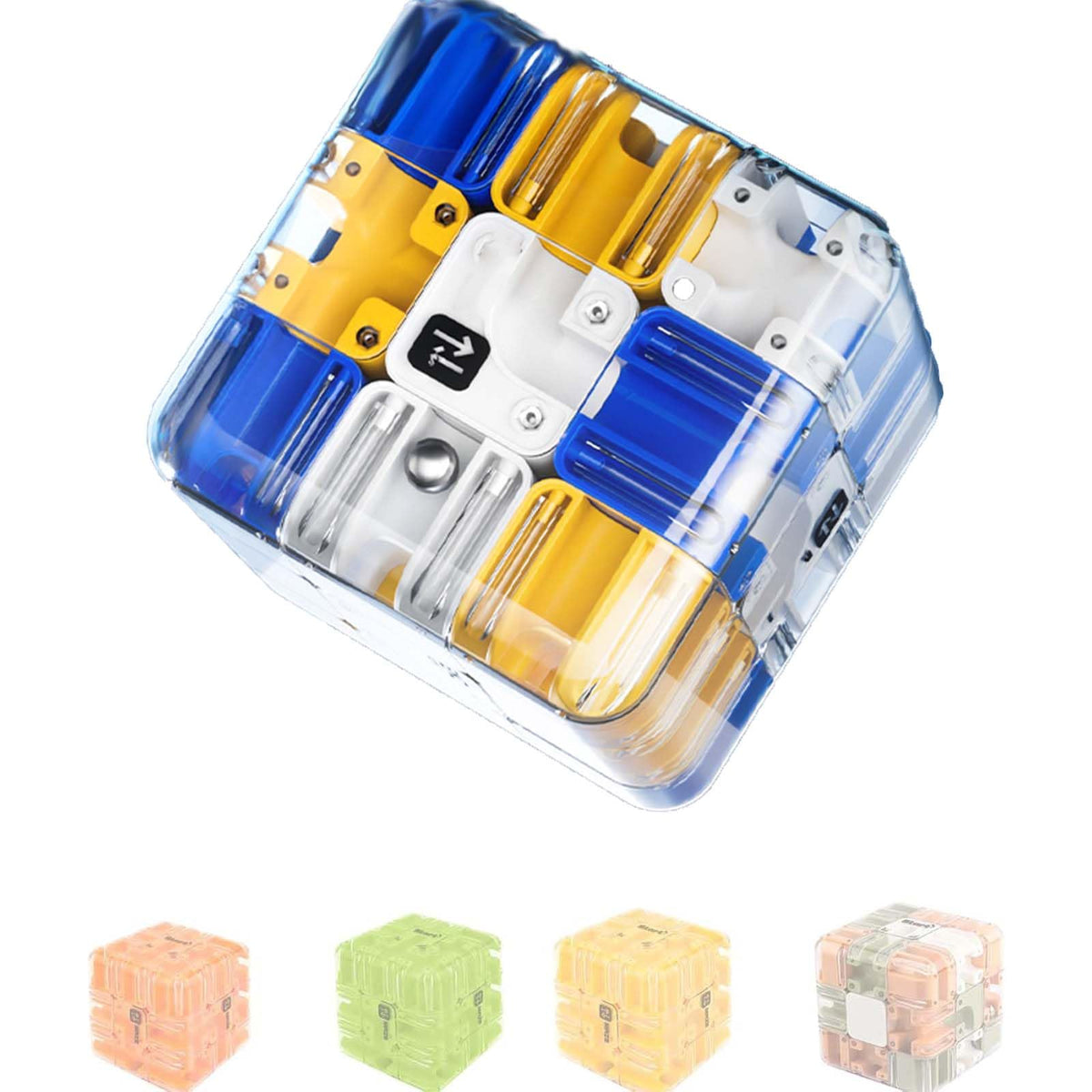 ACMONEY Large 3D Labyrinth Puzzle Cube blue top view enhances spatial thinking